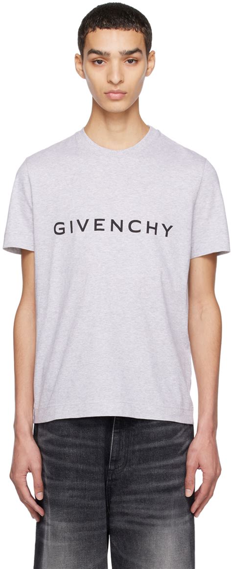 givenchy casual mens tee grey|givenchy t shirt men price.